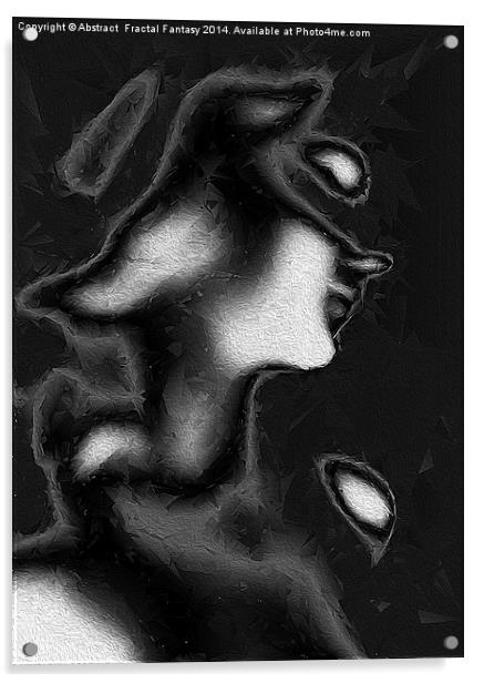 Abstract Female Acrylic by Abstract  Fractal Fantasy