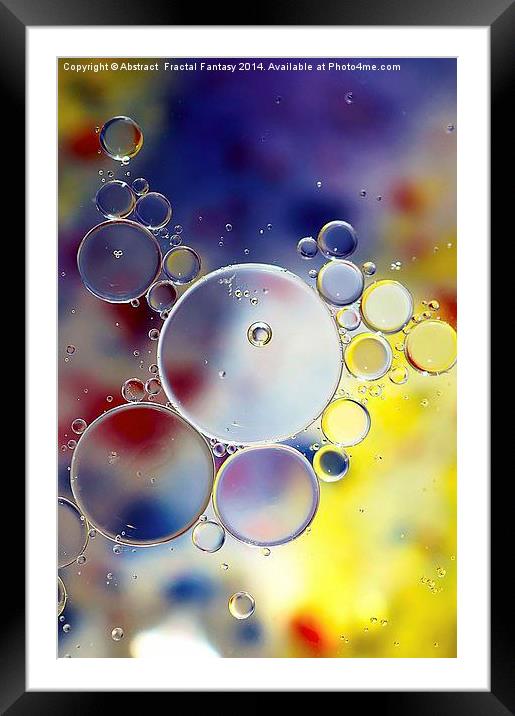 Bubbles Abstract Framed Mounted Print by Abstract  Fractal Fantasy