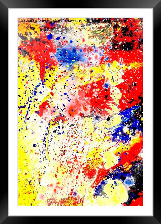 Paint Splash Framed Mounted Print by Abstract  Fractal Fantasy