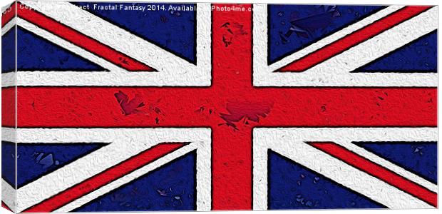 Union Jack Flag Canvas Print by Abstract  Fractal Fantasy