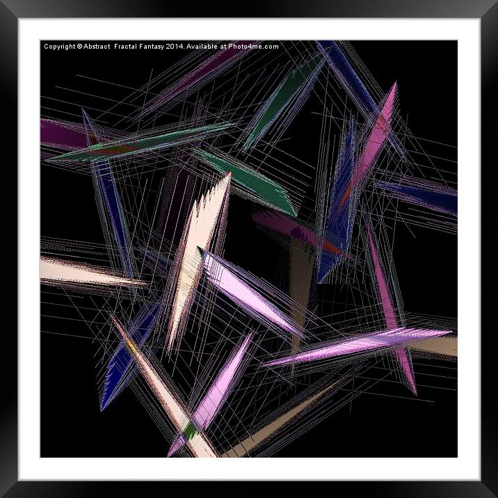 Sparks May Fly Framed Mounted Print by Abstract  Fractal Fantasy
