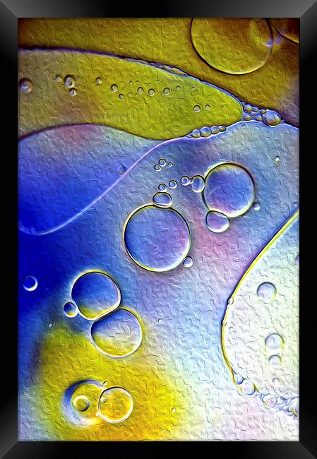 Abstract Bubbles Framed Print by Abstract  Fractal Fantasy