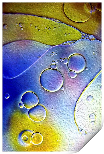 Abstract Bubbles Print by Abstract  Fractal Fantasy