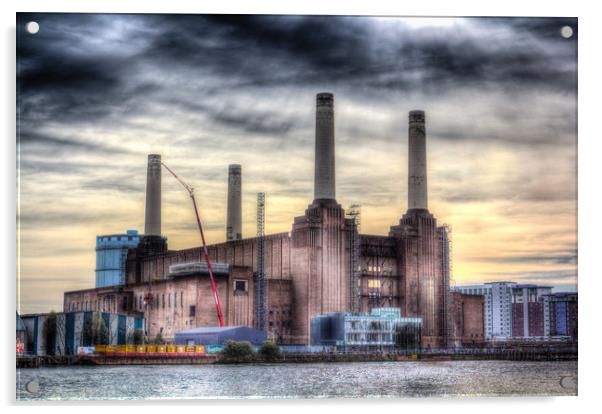 Battersea Power-Station London Acrylic by David Pyatt