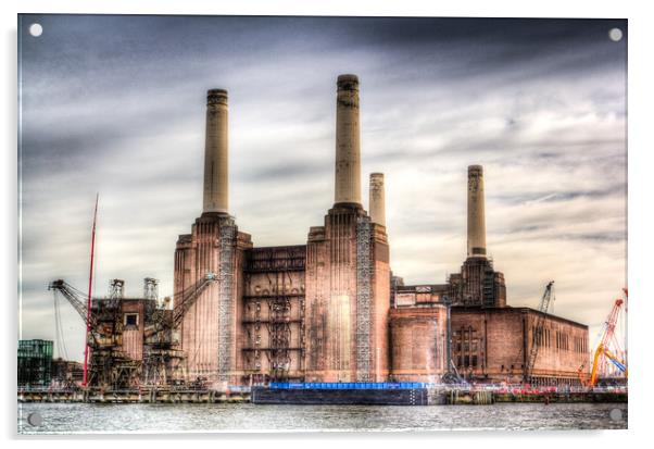 Battersea Power-Station London Acrylic by David Pyatt