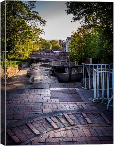 Chester Canal, England, UK Canvas Print by Mark Llewellyn