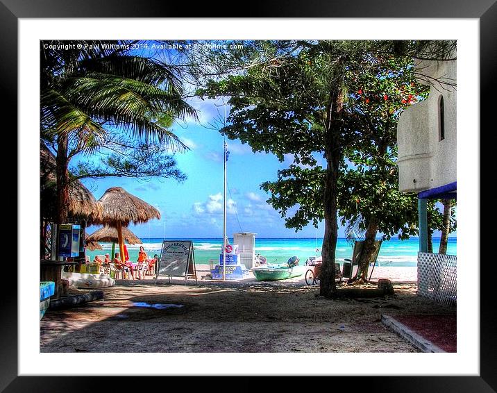 To the Beach Bar Framed Mounted Print by Paul Williams
