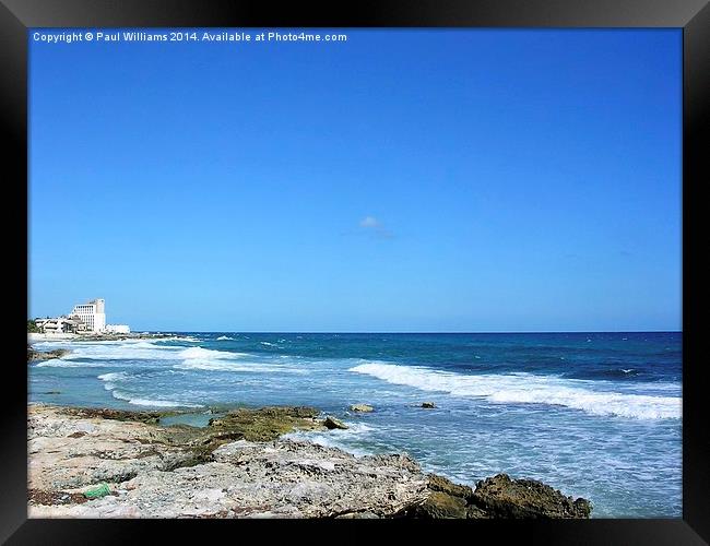 East Shore, Isla Mujeres Framed Print by Paul Williams