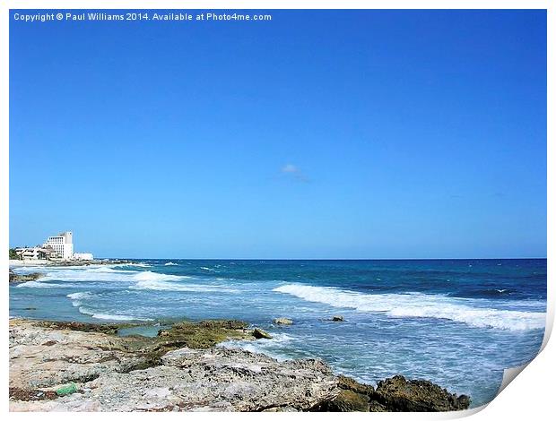 East Shore, Isla Mujeres Print by Paul Williams