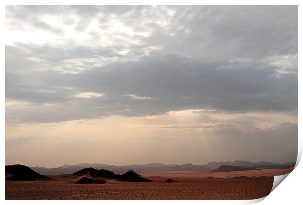 The Empty Desert Print by Jacqueline Burrell