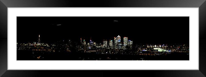 London at Night Framed Mounted Print by Steve James