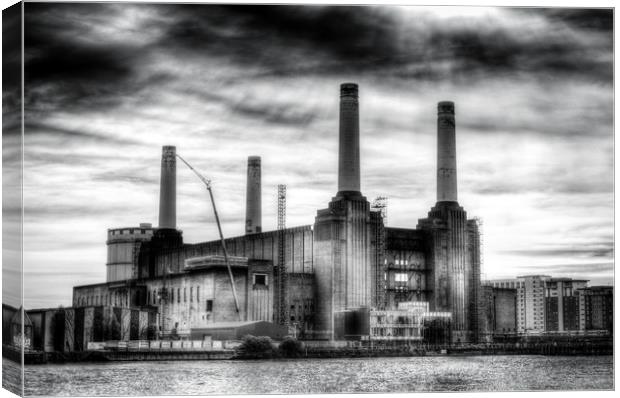 Battersea Power-Station London Canvas Print by David Pyatt