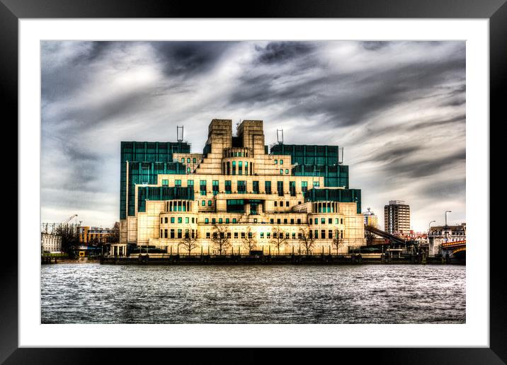 Secret Service Building London Framed Mounted Print by David Pyatt