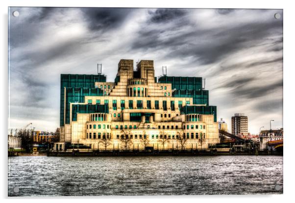 Secret Service Building London Acrylic by David Pyatt