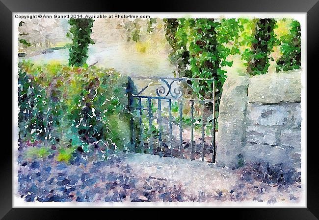 Small Gate in Ashford in the Water Framed Print by Ann Garrett