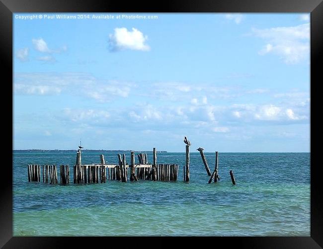 Jetty Remains Framed Print by Paul Williams