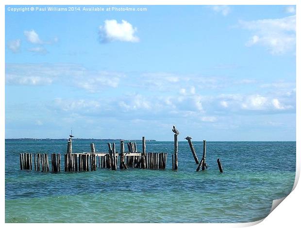 Jetty Remains Print by Paul Williams