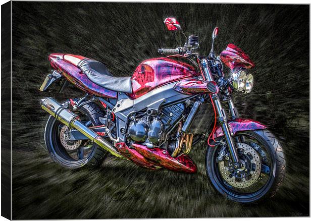 Streetfighter motorbike Art 2 Canvas Print by stewart oakes