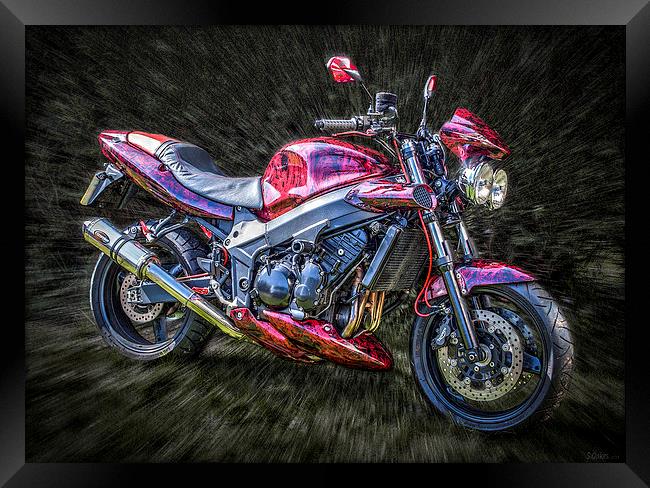 Streetfighter motorbike Art 2 Framed Print by stewart oakes