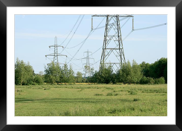 Pylons Framed Mounted Print by Kevin West