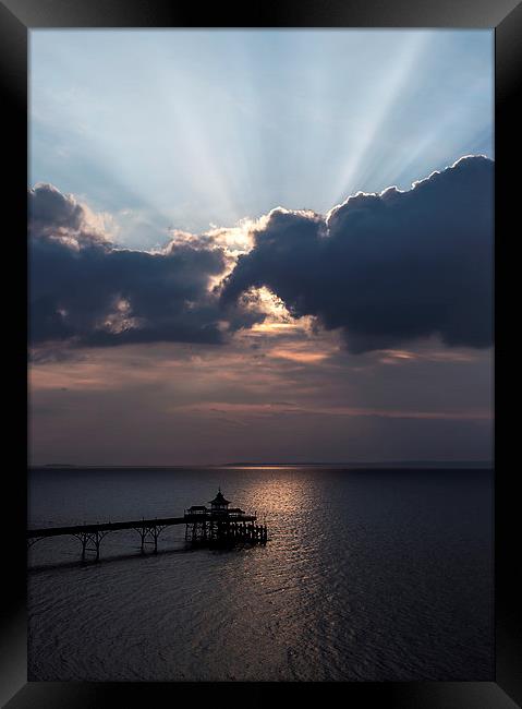 Clevedon Pier Framed Print by Simon West
