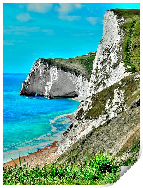 Durdle Door Lulworth Cove Print by Louise Godwin