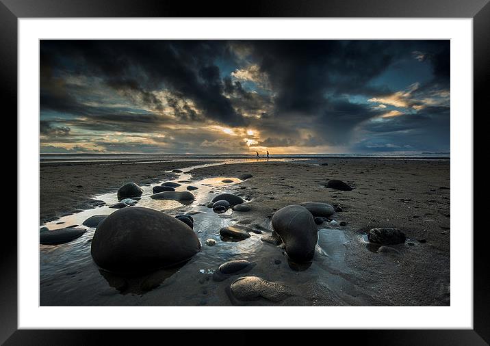 Newgale Sands Winter Light Framed Mounted Print by Creative Photography Wales
