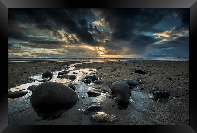 Newgale Sands Winter Light Framed Print by Creative Photography Wales