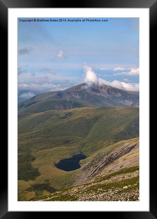 Snowdon Lake Framed Mounted Print by Matthew Bates