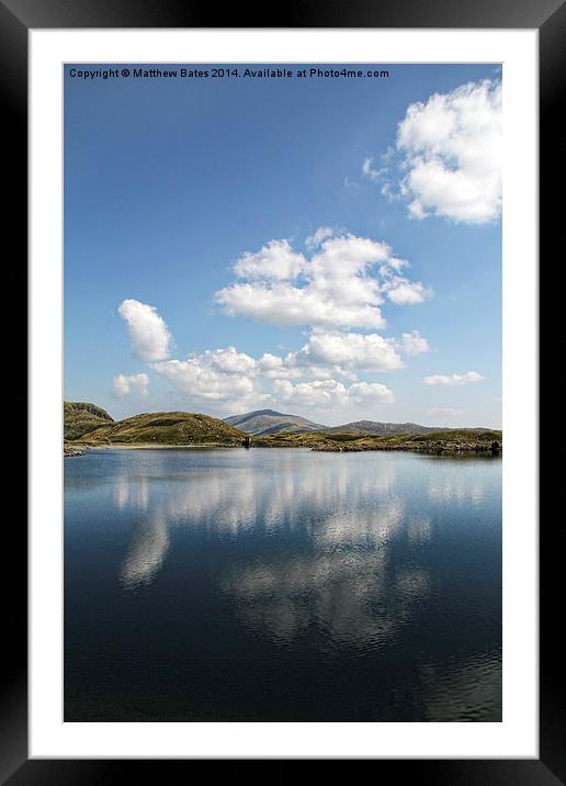 Snowdon Reflections Framed Mounted Print by Matthew Bates