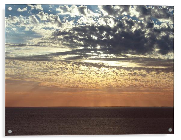 Eagle Bluff Sunset 2 Acrylic by Luke Newman