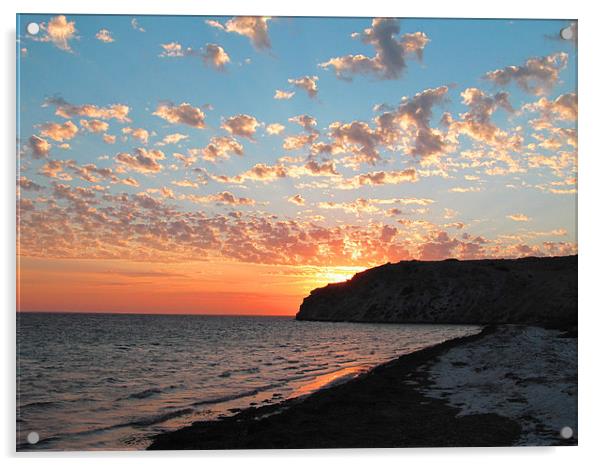 Eagle Bluff sunset 3 Acrylic by Luke Newman