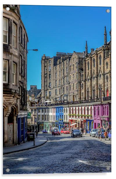 Victoria St, Edinburgh Acrylic by Tim Finch