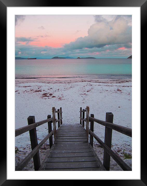 Steps of Frenchman Bay Framed Mounted Print by Luke Newman