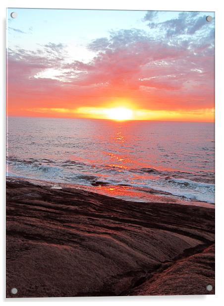 Cape Leeuwin Sunset Acrylic by Luke Newman