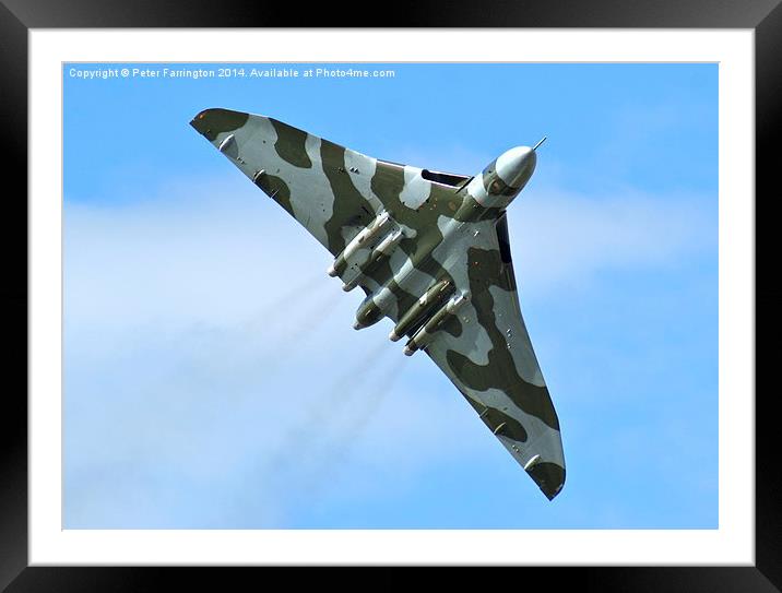 Vulcan Takes To The Skies Framed Mounted Print by Peter Farrington
