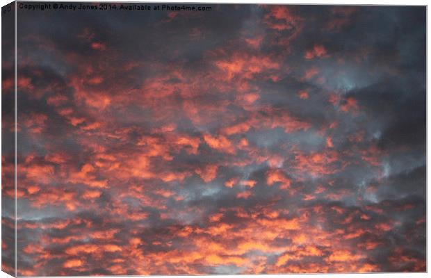 Fire in the Sky Canvas Print by Andy Jones