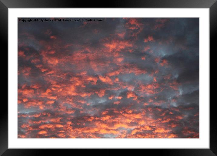 Fire in the Sky Framed Mounted Print by Andy Jones