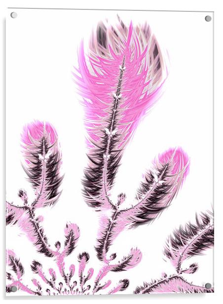 Pink fractal flower art Acrylic by Matthias Hauser