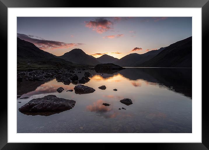 Wast Water Dawn Framed Mounted Print by James Grant