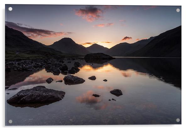 Wast Water Dawn Acrylic by James Grant