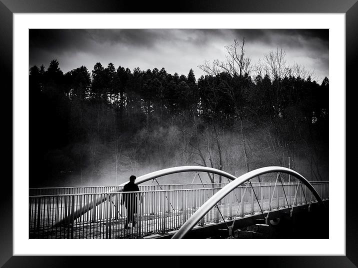 Crossing the bridge Framed Mounted Print by Matthias Hauser