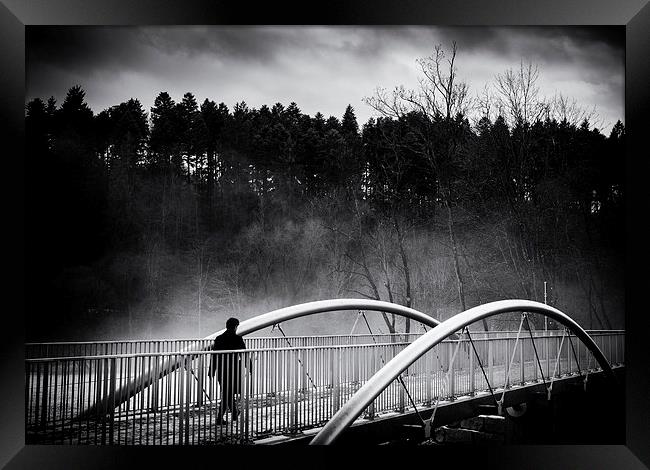 Crossing the bridge Framed Print by Matthias Hauser