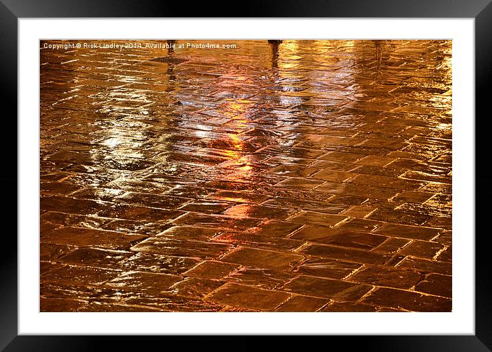 Chester Pavements Framed Mounted Print by Rick Lindley