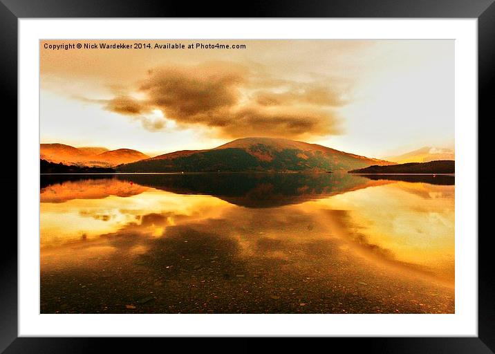 Sunrise at Loch Lomond Framed Mounted Print by Nick Wardekker