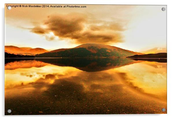 Sunrise at Loch Lomond Acrylic by Nick Wardekker