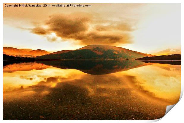Sunrise at Loch Lomond Print by Nick Wardekker