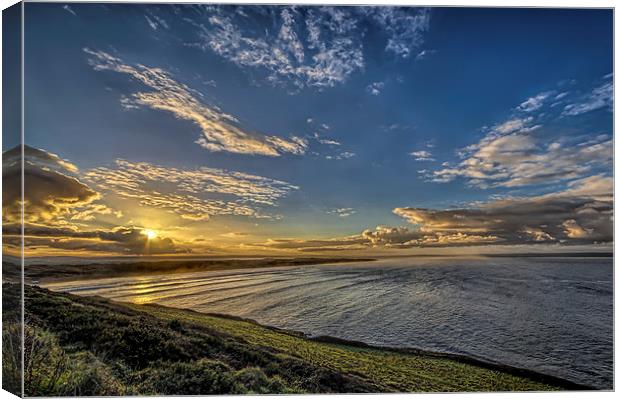 Saunton Sands sunrise Canvas Print by Dave Wilkinson North Devon Ph