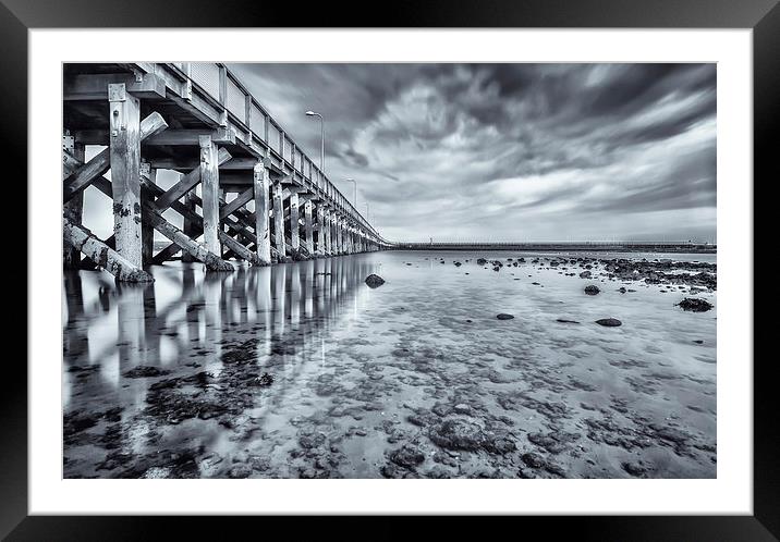 Amble Pier Framed Mounted Print by Mark Donaldson