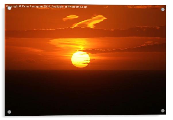 Sunset at dusk Acrylic by Peter Farrington